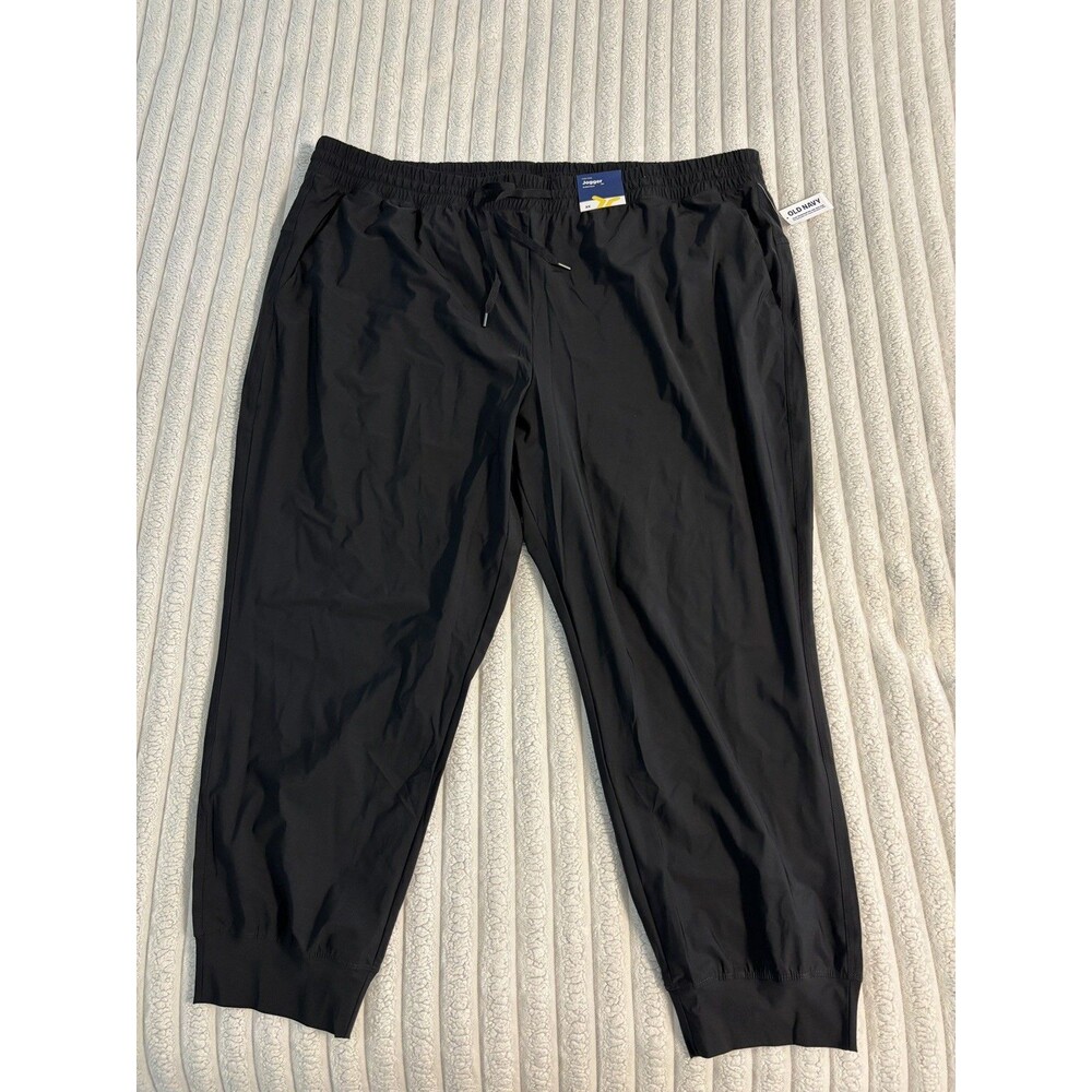 NWT Old Navy SleekTech Joggers Nylon Stretch Womens 3XL Black plus size gym walk